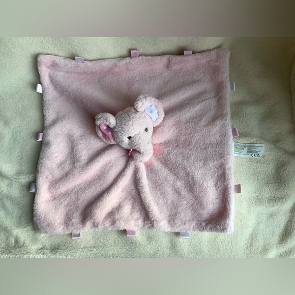 Kellytoy Pink Elephant Lovey Security Blanket Plush Stuffed Animal - Picture 2 of 7